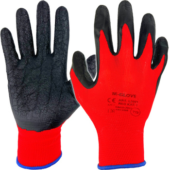 Mănuși de lucru mărimea 7 L2001 RED