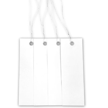 Etykiety DUŻE Zawieszane z drucikiem 50x120mm Białe 250szt