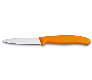 Nóż ostrze ząbkowane 8cm pomarańczowy Victorinox