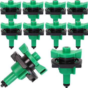 10x Mini zraszacze 360° bez mostka (typ pionowy), dysza zielona, ​​34 l/h przy 2 barach DR-053 MAMUTH