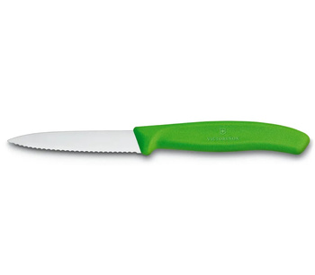 Nóż ostrze ząbkowane 8cm zielony Victorinox