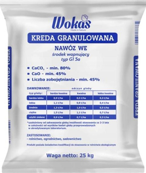 Kreda Granulowana 25kg Wokas