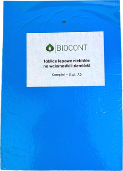 Tablice niebieskie A5 5szt Biocont