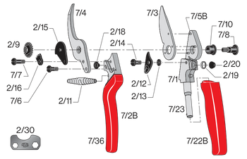 Komplet: śruba i nakrętka do 7, 8, 9... FELCO 7/90