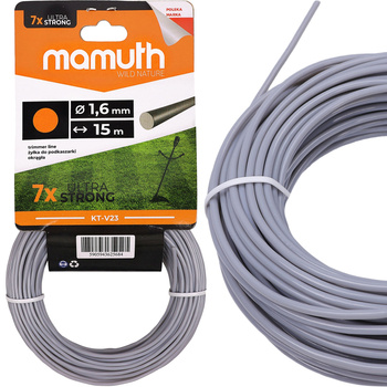 Żyłka tnąca 1,6mm 15m OKRĄGŁA KT-V23 MAMUTH