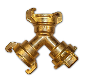 Tee din alamă cu cuplaje cu gheară GEKA