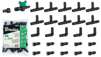Set de accesorii pentru dripline 16mm - 27 bucăți. Bradas