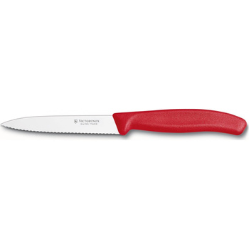 Nóż ostrze ząbkowane 10cm czerwony Victorinox