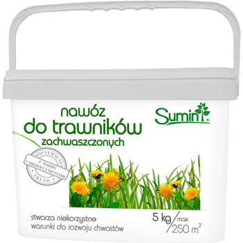 Îngrășământ pentru peluze cu buruieni 5 kg Sumin