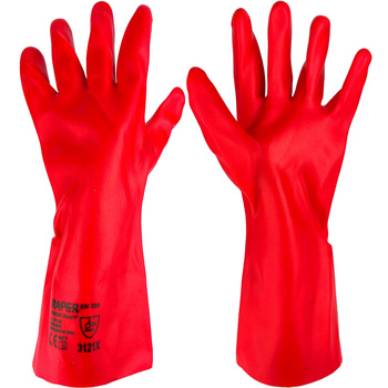 Mănuși din PVC rezistente la acid lungi 35cm 3121X MAPER