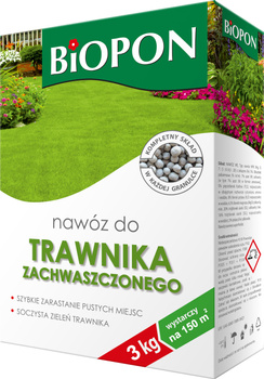 Fertilizator pentru gazon cu buruieni 3 kg Biopon