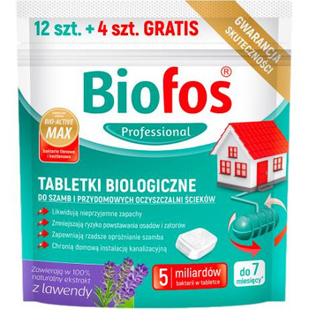 Tablete pentru fose septice (12+4pcs) 16x20G Biofos Inco